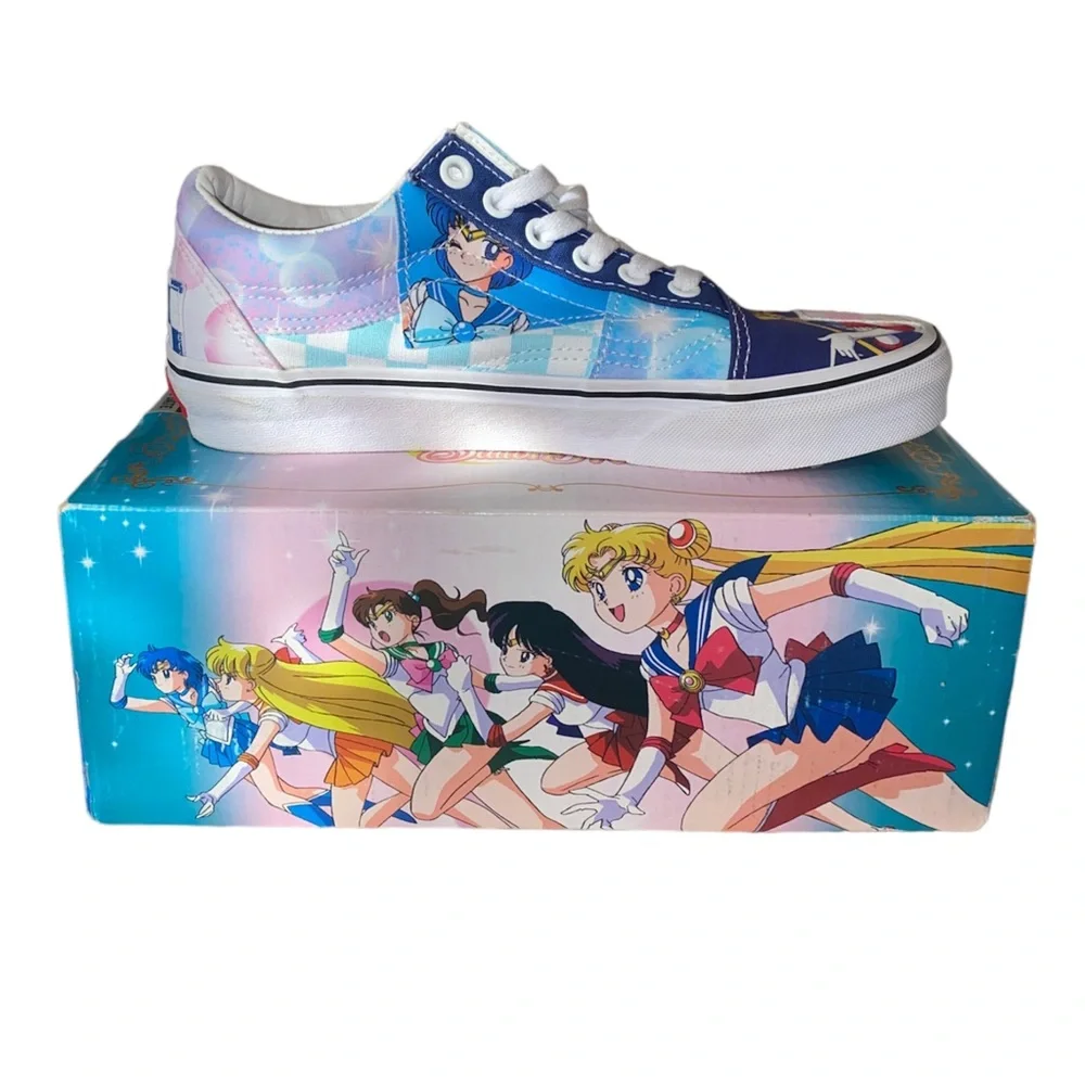 Vans Old skool Sailor Moon Patch Work Pretty Guardian Sneakers 100% Authentic‎